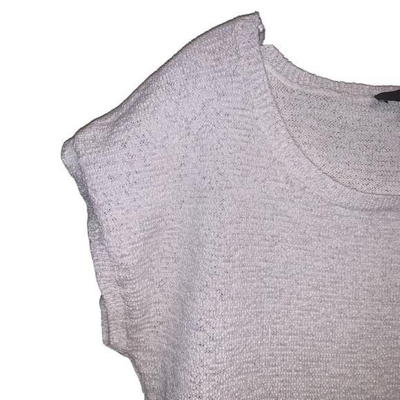 Black and White Short Sleeve Sleeve Knit Sweater - Picture 2 of 15